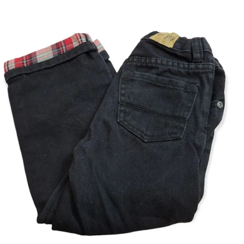 Children's Place jeans with plaid cuff 4T